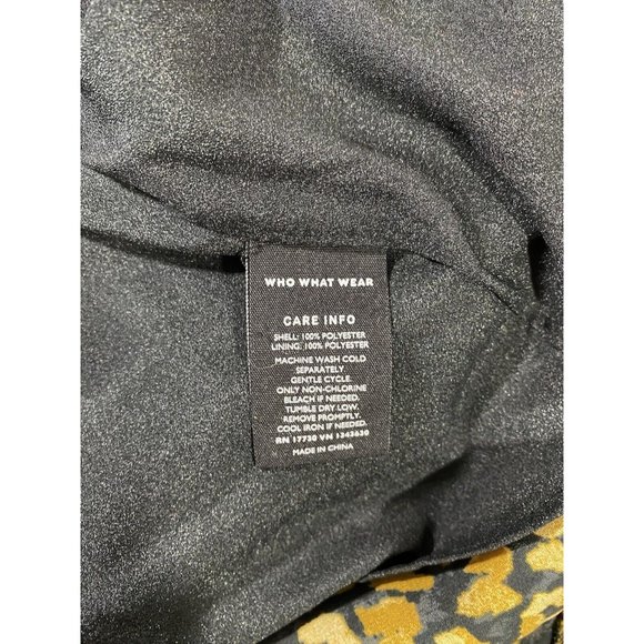 Who What Wear Womans Dress Size Medium Cheetah Ruffle Modest Cottagecore Spring - Picture 11 of 11